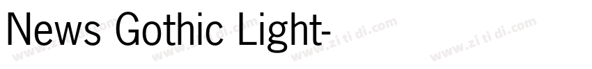 News Gothic Light字体转换
